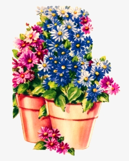 Transparent Flower Pots Png - Free Clip Art Flower Pots No Background, Png Download, Free Download