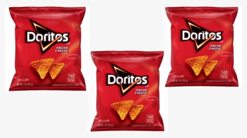 Three Bags Of Doritos Nacho Cheese Chips - Doritos Nacho Cheese 1 Oz, HD Png Download, Free Download