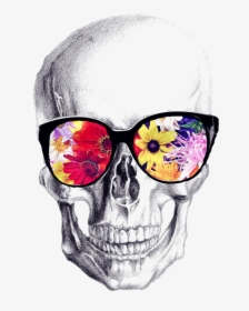 Calavera Art Drawing Skull Hd Image Free Png Clipart - Caveira Com Oculos, Transparent Png, Free Download