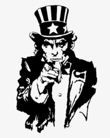 Transparent Uncle Sam I Want You Png - Want You Uncle Sam Black And White, Png Download, Free Download