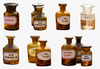 Transparent Ink Bottle Png - Old Medicine Bottles Png, Png Download, Free Download
