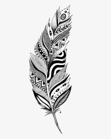 Feather Png Transparent Image - Black And White Feather Png, Png Download, Free Download