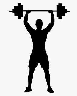 Art,dumbbell,strongman - Silhouette Lifting Weights, HD Png Download, Free Download