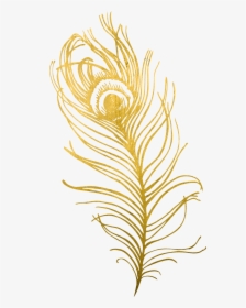 Gold Peacock Feather Png , Transparent Cartoons - Gold Peacock Feather Clipart, Png Download, Free Download