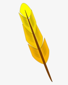 Yellow Feather Clip Arts - Feather Clip Art, HD Png Download, Free Download