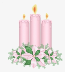 Candles Png Clipart - Candle With Flower Png, Transparent Png, Free Download