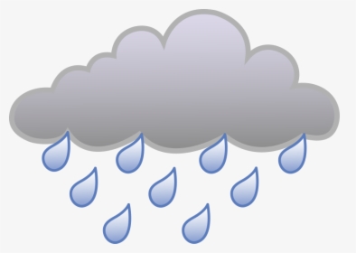 Rain Cloud Weather Symbol Free Clip Art - Transparent Background Rain Cloud Clipart, HD Png Download, Free Download