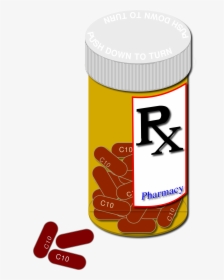 Medication Bottle Clip Art , Png Download - Clip Art Pill Bottle, Transparent Png, Free Download