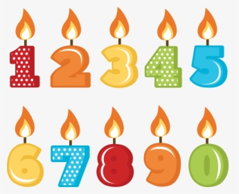 Birthday Candles Png File - Number Birthday Candles Png, Transparent Png, Free Download