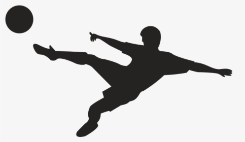 Football Player Clip Art Vector Graphics Silhouette - Silhouette Of Boy Playing Soccer, HD Png Download, Free Download