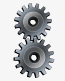 Two Gears Gray Clip Arts - Two Gears, HD Png Download, Free Download