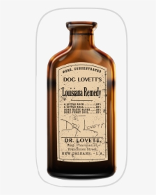 Doc Lovett Medicine Bottle , Png Download - Glass Bottle, Transparent Png, Free Download