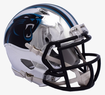 Carolina Panthers Chrome Riddell Speed Mini Football - Nfl Football Helmets New, HD Png Download, Free Download