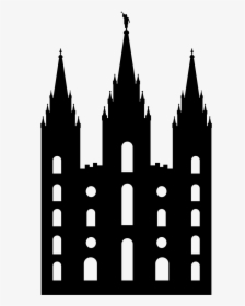 Lds - Church - Clip - Art - Salt Lake Temple Silhouette, HD Png Download, Free Download