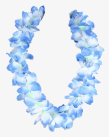 Blue Hawaiian Flower Necklace - Hawaiian Lei Transparent Background, HD Png Download, Free Download