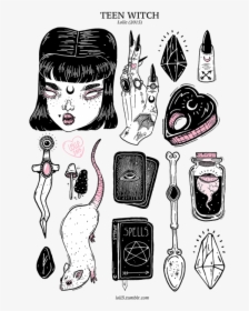 Png Black And White Download Teen Witch Lolle Art Dagger - Teen Witch, Transparent Png, Free Download