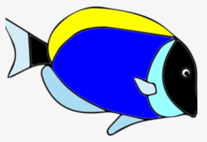 Tropical Fish Clipart Blue Tang - Clipart Blue Tang Fish, HD Png Download, Free Download