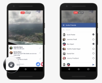 Live Invite Friends Android - Invite Friends To Facebook Live, HD Png Download, Free Download