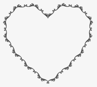 heart border clip art black and white