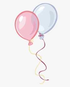 Pink And Blue Birthday - Cartoon Birthday Balloon Png, Transparent Png, Free Download