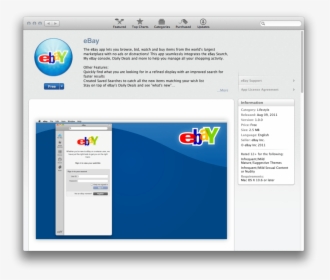 Ebay In Mac App Store - App Store Ebay, HD Png Download, Free Download