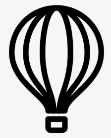 Png Hot Air Balloon Black And White - Hot Air Balloon Icon Png, Transparent Png, Free Download