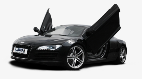 Black R8 Audi Png Car Image - Audi R8 Wing Doors, Transparent Png, Free Download