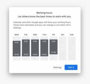Google Calendar Working Hours HD Png Download kindpng