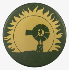 Solar And Wind Power Green Cause Button Museum - Circle, HD Png Download, Free Download