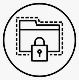 Folder Password Protect Lock Secure Seo Web Tools - Line Art, HD Png Download, Free Download