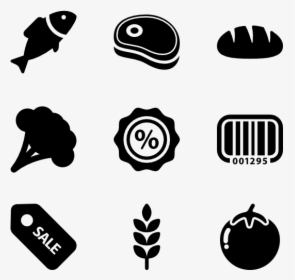 Supermarket - Groceries Icons Png, Transparent Png, Free Download