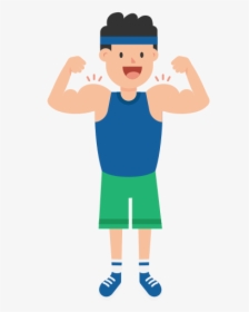 Flexing Arm Png - Cartoon Muscle Man Png, Transparent Png, Free Download
