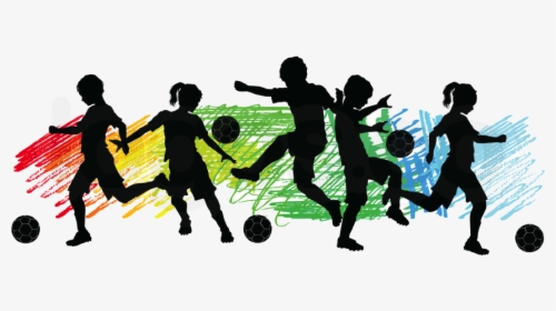 Sports Clipart Intramurals X Transparent Png - Silhouette Kids Soccer, Png Download, Free Download