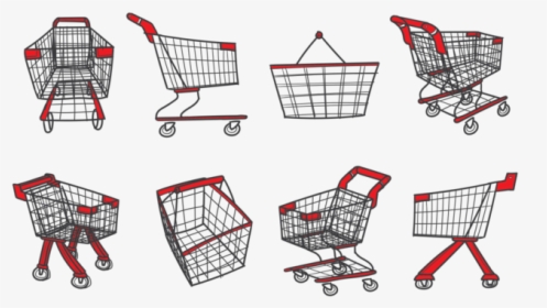 Supermarket Cart Icons Vector - Supermarket Cart Front View Png, Transparent Png, Free Download