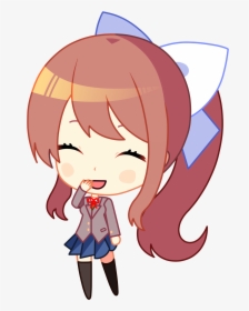 Monika Doki Doki Chibi, HD Png Download, Free Download