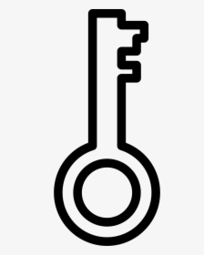 Key Outline Password Interface Symbol Inside A Circle - Key Outline Png, Transparent Png, Free Download