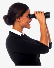 Working Women Free Png Image - Woman With Binoculars, Transparent Png, Free Download
