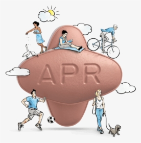 Enlarged Image Of 2 Otezla® 30mg Tablets Surrounded - Cartoon, HD Png Download, Free Download