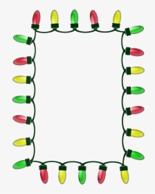 Christmas Lights Border Png Clipart - Holiday Frame Clip Art, Transparent Png, Free Download