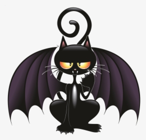 Black Cartoon Witch Cat, HD Png Download, Free Download
