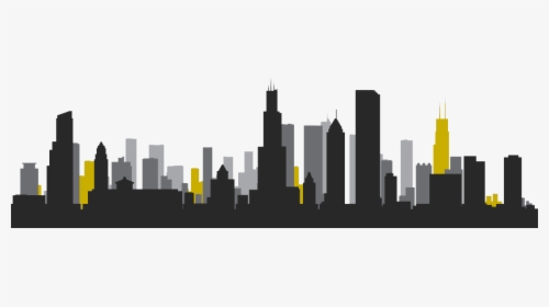 Download Chicago Png Clipart - Chicago Skyline Silhouette, Transparent Png, Free Download