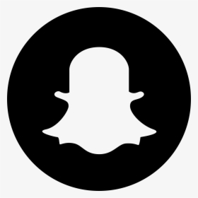 Black Snapchat Circled Logo Png - Transparent Background Snapchat Icon Black, Png Download, Free Download