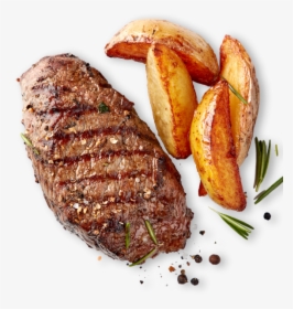 Steak Meat Png - Steak And White Potatoe, Transparent Png, Free Download