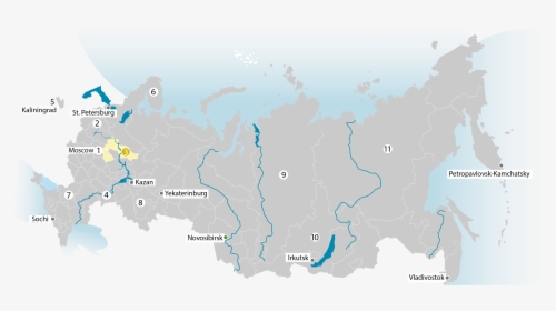 Golden Ring On The Map Of Russia - Atlas, HD Png Download, Free Download