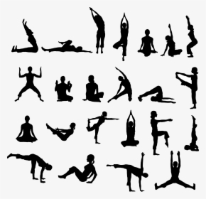 Yoga Asana Png Hd - Personas En Diferentes Posturas, Transparent Png, Free Download