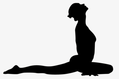 Yoga Silhouette Asana Clip Art - Silhouette Transparent Yoga, HD Png Download, Free Download