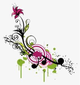 Colorful Flower Swirls Png, Transparent Png, Free Download