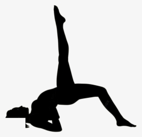 One Legged Bridge Yoga Pose Silhouette Png - Stretching, Transparent Png, Free Download