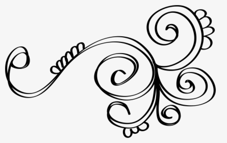 Free Coloring Pages Of Swirls And Flowers, HD Png Download, Free Download