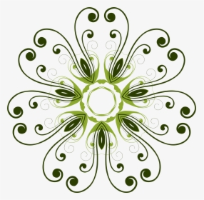 Clipart - Green Flower Design Vector Png, Transparent Png, Free Download